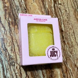 NWT Juicy Couture Yellow Case For Apple AirPods Series 1/2